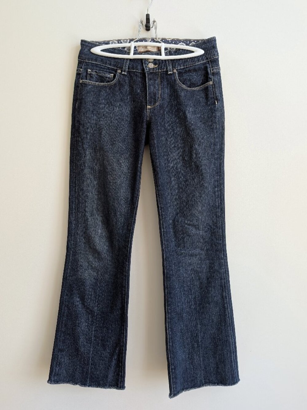 Paige Y2K 27 cut off boot cut Hidden Hills blue denim jeans cotton